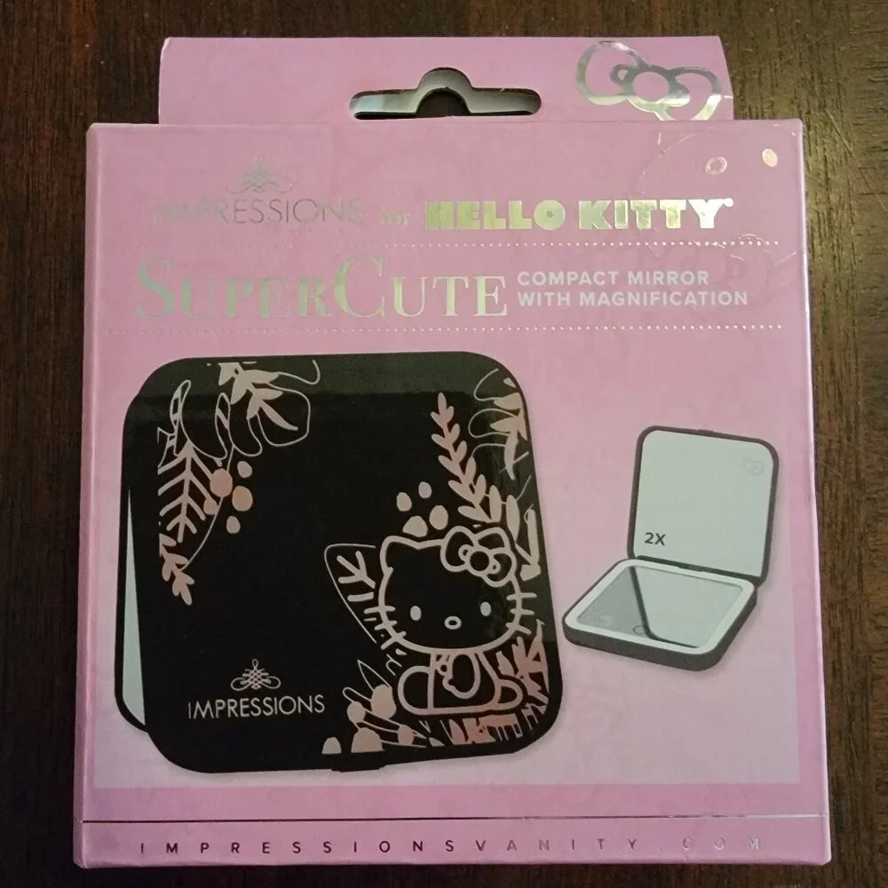 Hello Kitty Cute Compact Mirror Impressions Vanity Sanrio Magnifying Mirror